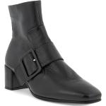 Schwarze Ecco Shape Nachhaltige Ankle Boots & Klassische Stiefeletten aus Leder für Damen Größe 37 mit Absatzhöhe 3cm bis 5cm 