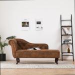 Braune Antike Chaiselongues & Longchairs aus Kunstleder Breite 150-200cm, Höhe 50-100cm, Tiefe 50-100cm 