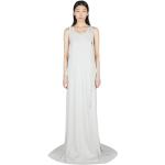 Ann Demeulemeester, Langes Flared Kleid aus Baumwolle mit Verstellbaren Trägern Gray, Damen, Größe: S