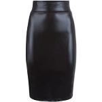 Reduzierte Schwarze Sexy Ann Summers Midi Kunstlederröcke mit Reißverschluss aus Leder enganliegend für Damen Größe M 