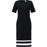 Schwarze Halblangärmelige Taillierte Kleider aus Jersey maschinenwaschbar für Damen Größe XL Große Größen 