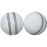 AnNafi® Weißer Cricketball | weiße Leder-Cricketbä