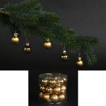 Goldene Annastore Runde Christbaumkugeln & Weihnachtsbaumkugeln matt aus Glas zum Hängen 24-teilig 