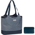 Hellblaue Anndora Picknick-Kühltaschen mit Reißverschluss aus Stoff 