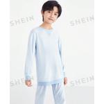 Reduzierte Royalblaue SheIn Kinderschlafanzüge & Kinderpyjamas aus Pelz für Babys für den für den Winter 