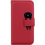 Reduzierte Rote Samsung Galaxy A5 Hüllen Art: Flip Cases mit Tiermotiv mit Muster aus Leder stoßfest 