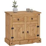 CARO-Möbel Küchenbuffets Gebeizte aus Massivholz mit Schublade Breite 50-100cm, Höhe 50-100cm, Tiefe 0-50cm 
