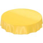 Gelbe Unifarbene Runde Wachstücher 140 cm aus Kunststoff schmutzabweisend 