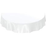 Weiße Unifarbene Runde Gartentischdecken 120 cm schmutzabweisend 