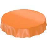 Orange Unifarbene Runde Gartentischdecken 120 cm aus Stoff schmutzabweisend 