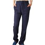 Dunkelblaue Unifarbene Business Wasserdichte Ripped Jeans & Zerrissene Jeans aus Leinen für Herren Größe 5 XL 