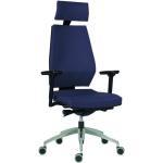 Blaue Moderne Bürostühle mit Kopfstütze aus Polyester gepolstert Breite 0-50cm 