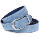 Hellblaue Anthoni Crown Ledergürtel aus Leder für Damen Länge 90 