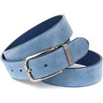 Reduzierte Hellblaue Anthoni Crown Ledergürtel aus Leder für Herren Länge 105 