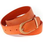Orange Unifarbene Anthoni Crown Ledergürtel aus Leder für Damen Länge 80 