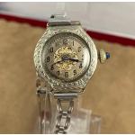 Silberne Vintage Vintage Uhren & Antike Uhren aus Kristall mit Saphir für Herren 