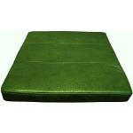 Grüne Antike Quadratische Ledersitzkissen aus Rindsleder 40x40 Breite 0-50cm, Höhe 0-50cm, Tiefe 0-50cm 