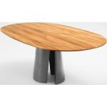 Anthrazitfarbene Runde Design Tische 160 cm aus Massivholz 