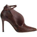 Reduzierte Braune Animal-Print Antonio Barbato High Heels & Stiletto-Pumps mit Riemchen aus Leder für Damen Größe 40 