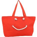 Rote Antonio Emoji Smiley Strandtaschen & Badetaschen mit Reißverschluss für Damen 