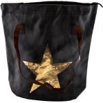 Antonio Shopping Bag with Shining Star schwarz/gold