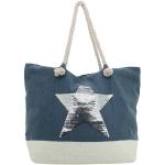 Blaue Sterne Antonio Strandtaschen & Badetaschen mit Reißverschluss 