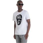 Reduzierte Weiße Kurzärmelige Antony Morato T-Shirts aus Baumwolle für Herren Größe L 