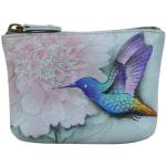 ANUSCHKA Mini Geldbörse »Rainbow Birds aus handbemaltem Leder«, bunt