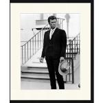 ANY IMAGE Digitaldruck »Clint Eastwood«, Rahmen: Buchenholz, Schwarz schwarz