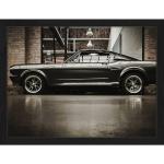 Schwarze Ford Mustang Kunstdrucke mit Automotiv aus Buche 