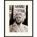 Schwarze Marilyn Monroe Digitaldrucke aus Buche mit Rahmen 