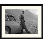 ANY IMAGE Digitaldruck »Sean Connery, James Bond«, Rahmen: Buchenholz, Schwarz schwarz