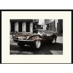 ANY IMAGE Digitaldruck »Steve McQueen, Jaguar E Type«, Rahmen: Buchenholz, Schwarz schwarz