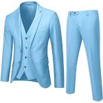 Hellblaue Elegante Herrensmokings aus Cord Größe 5 XL 3-teilig für den Bräutigam für den für den Sommer 