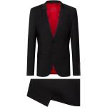 Schwarze Unifarbene HUGO BOSS BOSS Black Businesskleidung mit Reißverschluss für Herren Übergröße 