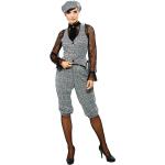 Graue Karo Buttinette Charleston-Kostüme & 20er Jahre Kostüme aus Tweed für Damen Größe XS Weite 34, Länge 36 