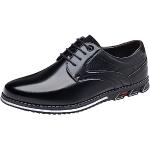 Schwarze Lack-Optik Business Hochzeitsschuhe & Oxford Schuhe aus Glattleder orthopädisch für Herren Größe 44 für den für den Sommer 