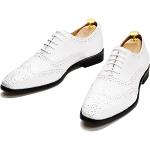 Weiße Business Hochzeitsschuhe & Oxford Schuhe mit Schnürsenkel aus Leder atmungsaktiv für Herren 
