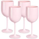 Reduzierte Pinke Weingläser 500 ml Polierte aus Glas 4-teilig 