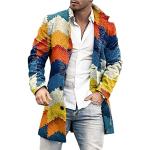 Hellbraune Unifarbene Midi Kapuzenmäntel aus Tweed mit Kapuze für Herren Größe 3 XL für den für den Sommer 