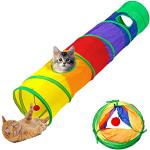 Bunte Spieltunnel & Rascheltunnel für Katzen aus Gummi 