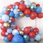 Rote Ballongirlanden aus Metall personalisiert 20-teilig 