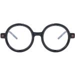 Schwarze Runde Vollrand Brillen aus Kunststoff für Herren 