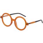 Orange Runde Vollrand Brillen aus Kunststoff für Herren 