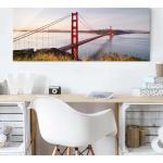 Goldene Bilder-Welten Panoramabilder mit Brückenmotiv aus Glas Querformat 40x100 