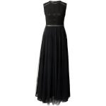 Schwarze Unifarbene Ärmellose Apart Maxi Lange Abendkleider mit Reißverschluss aus Polyamid für Damen Größe XS 
