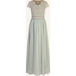 Mintgrüne Elegante Apart V-Ausschnitt Spitzenkleider mit Fransen aus Tüll für Damen Größe S zur Hochzeit 