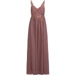 Dunkelrosa Apart V-Ausschnitt Chiffon-Abendkleider mit Reißverschluss aus Chiffon für Damen Größe S 