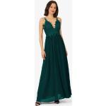 Reduzierte Emeraldfarbene Ärmellose Apart Maxi Lange Abendkleider mit Reißverschluss aus Chiffon für Damen Größe L für den für den Sommer 