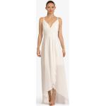 Weiße Ärmellose Apart Maxi Lange Abendkleider mit Reißverschluss aus Chiffon für Damen Größe XS 